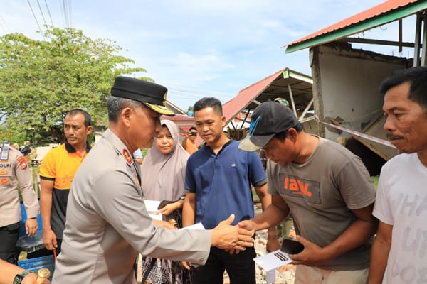 Respons Cepat, Kapolda Bengkulu Cek Penanganan Dampak Gempa di Lapangan