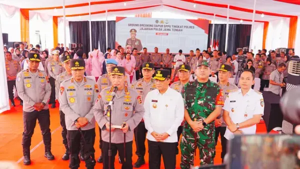 Kapolri Groundbreaking 24 Dapur SPPG di Jateng, Bentuk Dukungan Program MBG