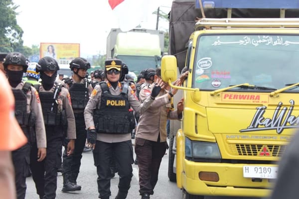 Demo Tolak UU ODOL, Kapolres Semarang Turun Tangan Amankan Jalannya Aksi