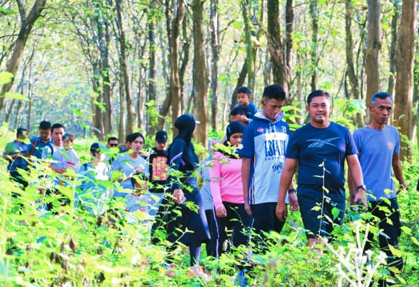 Kapolres Grobogan Trail Run Santai Nikmati Alam Hutan Konservasi Widuri