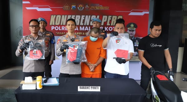 Begal Driver Ojol Dibekuk, Polresta Malang Kota Akhiri Pelarian Tiga Bulan