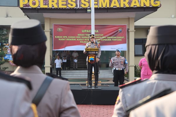 Kapolres Semarang Pimpin Sertijab, Sejumlah Pejabat Polres Alami Rotasi