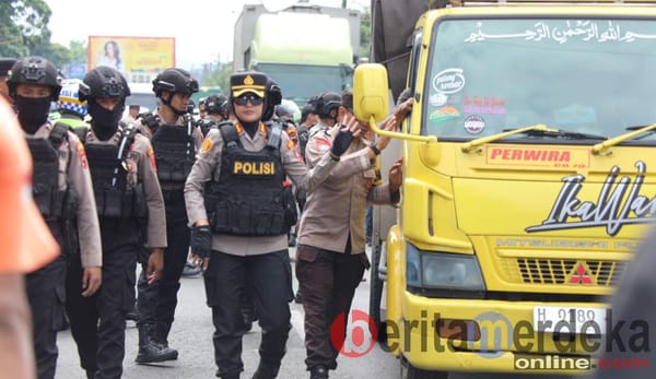 Antisipasi Gangguan, 235 Personel Dikerahkan Jaga Aksi Protes ODOL di Semarang