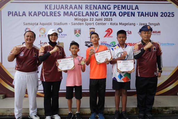 Kejuaraan Renang Pemula di GOR Samapta Dimeriahkan 608 Peserta, Perebutkan Piala Kapolres