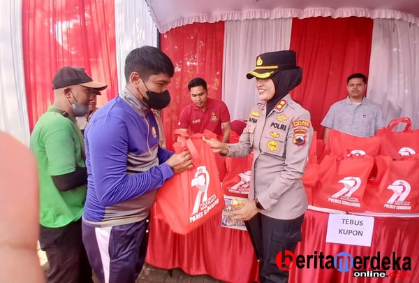 Polres Semarang Gelar Bazar Sembako Murah Sambut Hari Bhayangkara ke-79