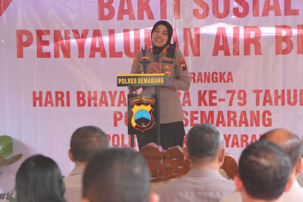 HUT Bhayangkara ke-79, Polres Semarang Bangun 1,5 Km Pipa Air Bersih di Lereng Merbabu