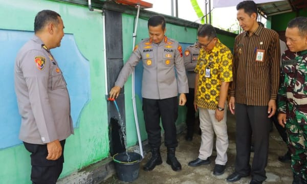 Peringati Hari Bhayangkara ke-79, Polresta Cilacap Bangun Sumur Bor untuk Warga Desa Mandala