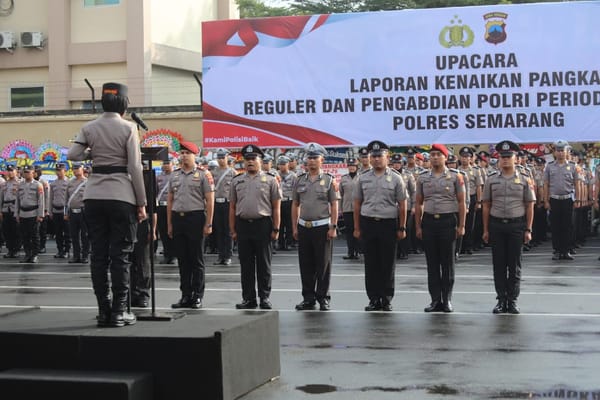 61 Personel Polres Semarang Resmi Naik Pangkat, Tingkatkan Profesionalisme
