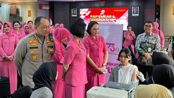 Polresta Malang Kota Gelar Vaksinasi HPV dan Pap Smear Gratis untuk Perempuan