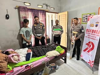 Hari Bhayangkara ke-79, Polres Klaten Berikan Bantuan kepada Korban Kecelakaan Lalu Lintas