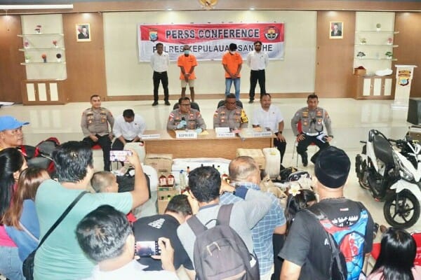 Operasi Tindak Premanisme, Polres Sangihe Amankan Sejumlah Pelaku dan Barang Bukti