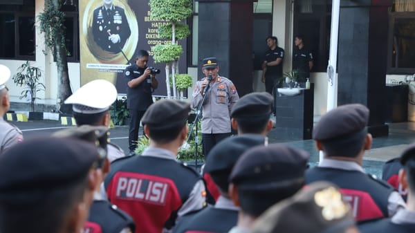 Cegah Gangguan Kamtibmas, Polresta Malang Kota Lakukan Apel Gelar Pasukan