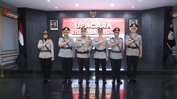 Sertijab Pejabat Strategis, Kapolresta Malang Kota Dorong Profesionalisme Personel