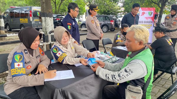 Polda Jateng Gelar Cek Kesehatan Gratis bagi Ribuan Ojol, Sasar 4.000 Pengemudi