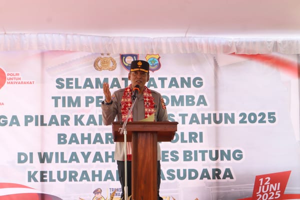 Jelang Hari Bhayangkara ke-79, Baharkam Polri Lakukan Penilaian Lomba Tiga Pilar Kamtibmas di Duasudara Bitung