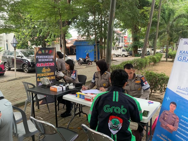 Polda Sulteng Layani 805 Driver Ojol Lewat Pemeriksaan Kesehatan Gratis Jelang Hari Bhayangkara ke-79