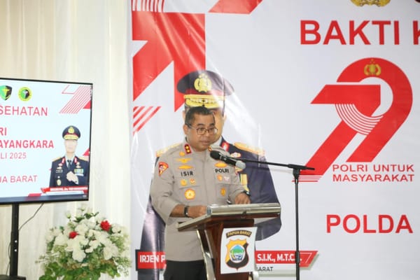 Sambut Hari Bhayangkara ke-79, Polda Papua Barat Gelar Bakti Kesehatan untuk Masyarakat