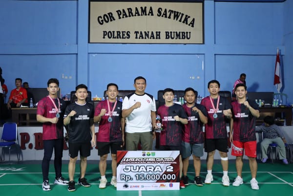 Kapolres Tanah Bumbu Resmi Buka Kejuaraan Bulu Tangkis Kapolres Cup 2025