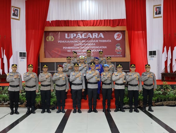 Kapolda Kalteng Hadiri Upacara Pemulihan Nilai Luhur Tribrata Secara Virtual