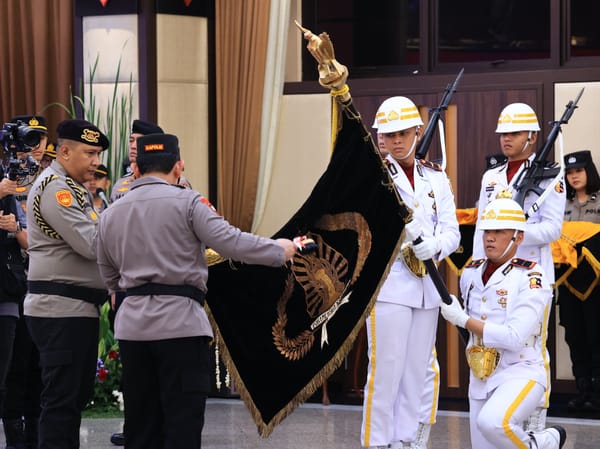 Upacara Pemuliaan Tribrata Dipimpin Kapolri dalam Rangka HUT Bhayangkara ke-79