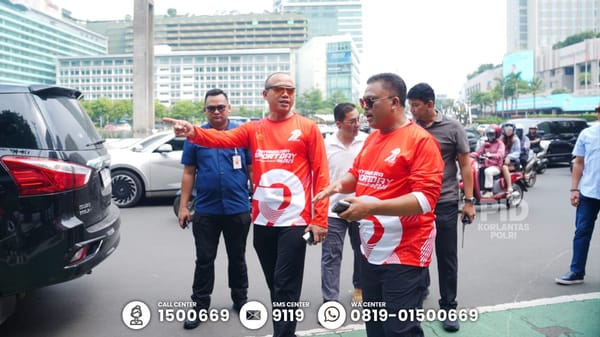Sambut Hari Bhayangkara ke-79, Kakorlantas Polri Tinjau Persiapan Car Free Day