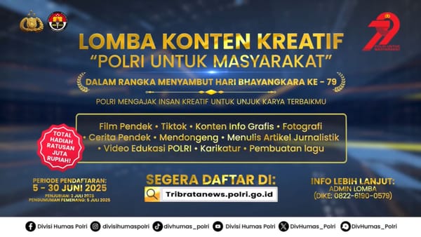 HUT Bhayangkara ke-79, Lomba Konten Kreatif Polri Diminati 1000 Peserta