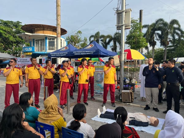 Polda Kalteng Gelar Pemeriksaan Kesehatan Gratis di CFD, Wujud Polri untuk Masyarakat