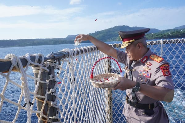 Sambut Hari Bhayangkara ke-79, Polda Aceh Gelar Upacara Laut di Sabang