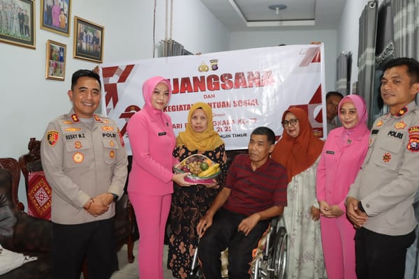 Memperingati HUT Bhayangkara ke-79, Polres Kotim Adakan Anjangsana dan Bantuan Sosial