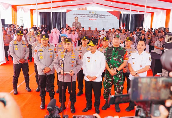 Dukung Program MBG, Kapolri Lakukan Groundbreaking 24 SPPG di Jawa Tengah