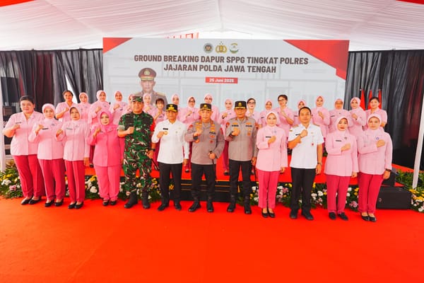 Kapolri Resmikan Groundbreaking 24 SPPG di Jateng, Wujud Dukung Program MBG