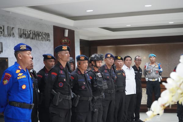 Siap Amankan Kunjungan Presiden, Polda Bali Latihan Pasukan Pengamanan
