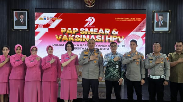 Peringati Hari Bhayangkara, Polresta Malang Kota Fokus pada Pencegahan Kanker Serviks