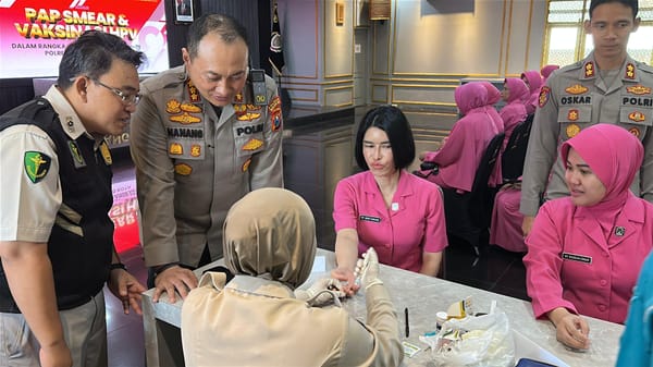 Pap Smear dan Vaksin HPV Digelar Gratis, Polresta Malang Kota Dukung Kesehatan Wanita