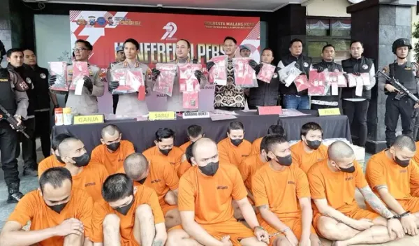 137 Tersangka Narkoba Dibekuk Polresta Malang Kota Selama Enam Bulan Terakhir