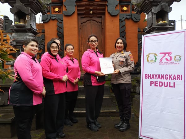 HKGB ke-73, Bhayangkari Daerah Bali Tebar Kepedulian Sosial dan Religi di Polres Jembrana