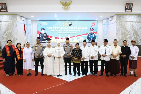 Hari Bhayangkara ke‑79, Polda Jateng Gelar Doa Lintas Agama untuk Keamanan dan Kedamaian Negeri