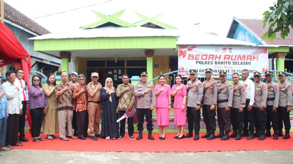 Polres Barsel Rayakan Hari Bhayangkara dengan Bedah Rumah bagi Warga Kurang Mampu