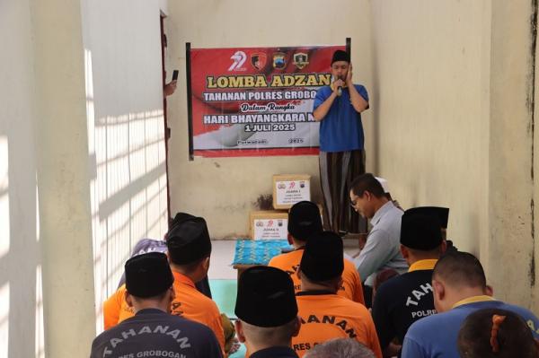 Suara Azan Bergema di Ruang Tahanan Polres Grobogan, Menginspirasi Hati untuk Tobat