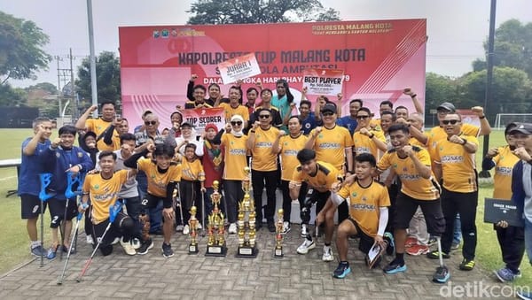 Performa Gemilang! Tim Amputasi Kota Malang Juarai Kapolresta Malang Kota Cup