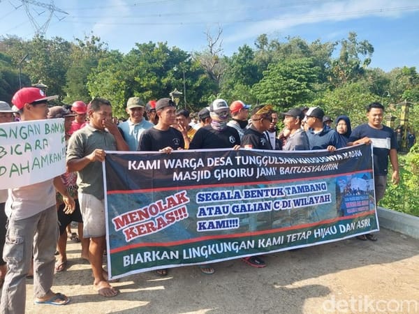 Tolak Galian C, Warga Tunggulsari Kendal Turun ke Jalan