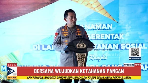 Penanaman Jagung Serentak Digelar Nasional, Kapolri Tegaskan Dukungan Polri