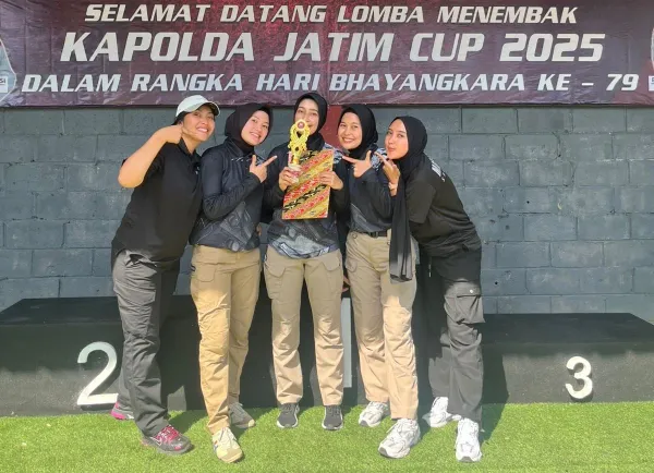 Polwan Polresta Malang Kota Tunjukkan Prestasi, Juara 2 di Lomba Menembak Kapolda Jatim Cup