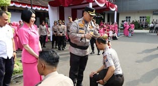 Kapolresta Malang Kota: Kenaikan Pangkat Harus Diiringi dengan Tanggung Jawab Lebih