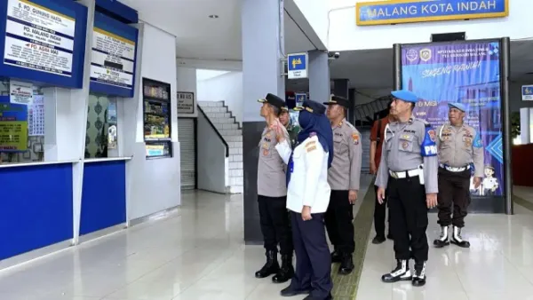 Pastikan Situasi Kondusif, Wakapolresta Malang Kota Tinjau Terminal dan Serukan Kerja Sama