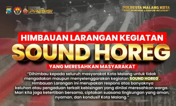 Polresta Malang Kota Larang Sound Horeg Saat Agustusan: Kebisingan Dipantau Ketat