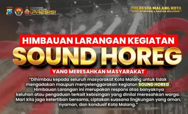 Jelang HUT RI, Polresta Malang Kota Larang Keras Penggunaan Sound Horeg