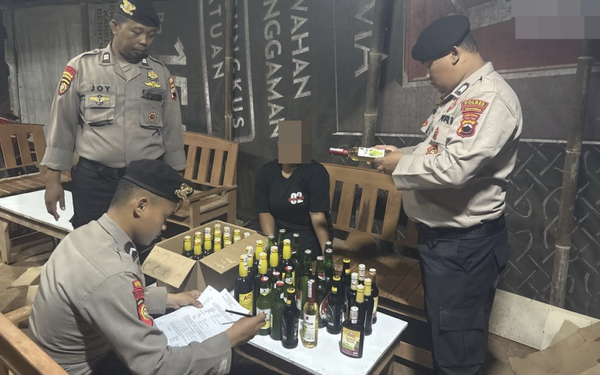 138 Botol Miras Disita Polres Pekalongan Saat Gelar Kegiatan Cipta Kondisi