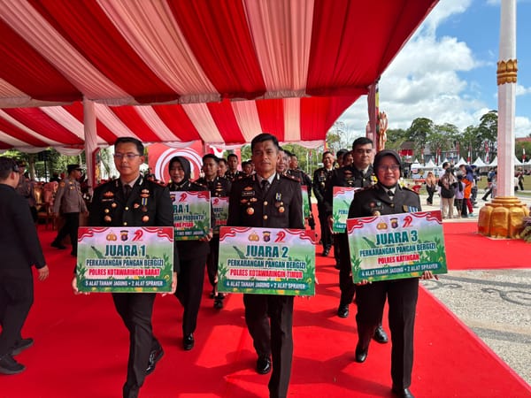 Polres Kotim Raih Penghargaan Dalam Seluruh Kategori Ketahanan Pangan Pada Hut Bhayangkara Ke 79