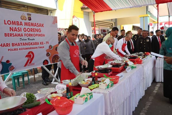 Meriah dan Penuh Keakraban, Polres Kotim Gelar Lomba Masak Bareng Forkopimda di HUT Bhayangkara ke-79
